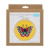 Kit broderie punch needle avec tambour - Papillon
