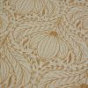 Tissu seersucker fleurs de lotus - beige x 10 cm