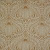 Tissu seersucker fleurs de lotus - beige x 10 cm