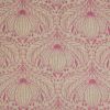 Tissu seersucker fleurs de lotus - rose x 10 cm