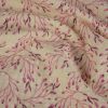 Tissu seersucker fleurs vivaces - rose x 10 cm