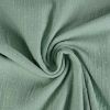 Tissu double gaze uni plumetis - vert de gris x 10 cm