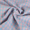 Tissu seersucker vichy carreaux - bleu clair et rose x 10 cm