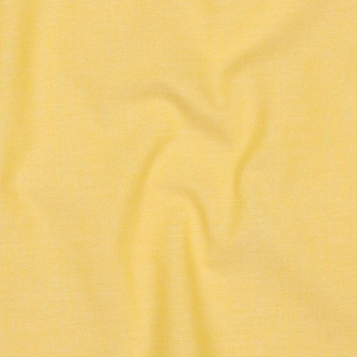 Tissu popeline coton chiné teint en fil - jaune x 10 cm