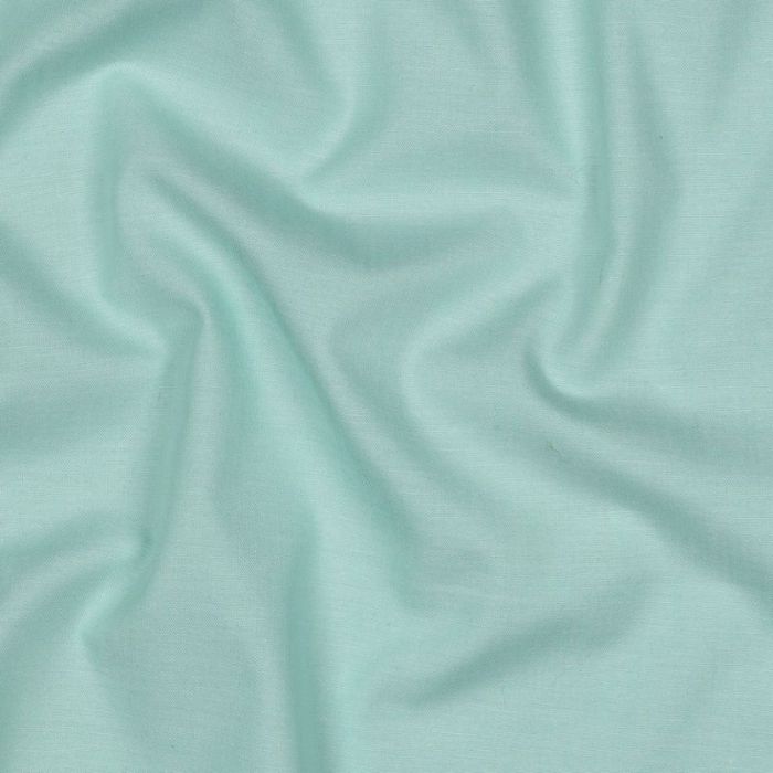 Tissu popeline coton chiné teint en fil - vert menthe x 10 cm