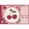 Tissu panneau tapis bébé et jeux à coudre - cerises