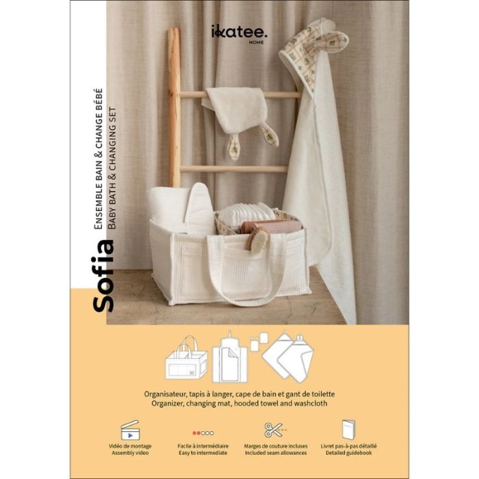 Sofia - Patron accessoires bébé bain et change - Ikatee