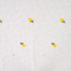 Tissu broderie anglaise citrons - blanc x 10 cm