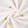 Tissu broderie anglaise citrons - blanc x 10 cm