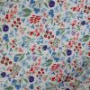 Tissu matelassé réversible animaux et fleurs - beige x 10 cm