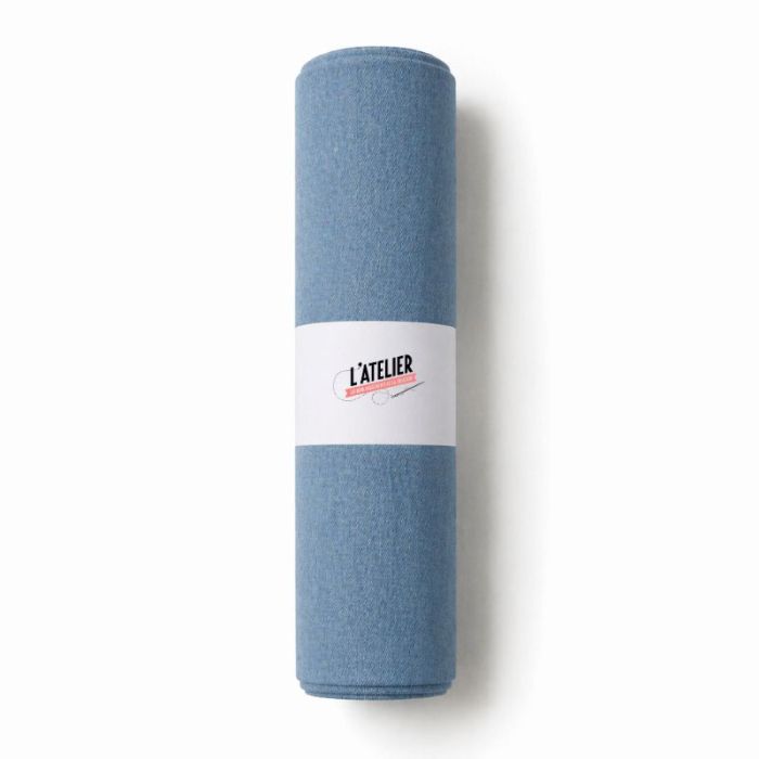 Coupon 55 x 70 cm denim bleu décoloré