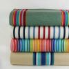 Tissu extérieur transat Dralon rayures - vert sauge x 10 cm
