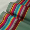 Tissu extérieur transat Dralon rayures - vert sauge x 10 cm