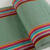 Tissu extérieur transat Dralon rayures - vert sauge x 10 cm