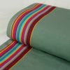 Tissu extérieur transat Dralon rayures - vert sauge x 10 cm