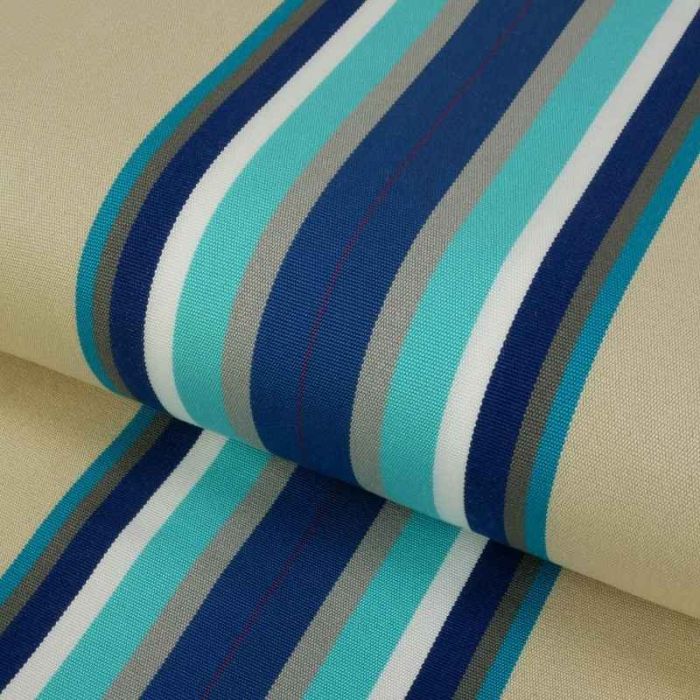Tissu extérieur transat Dralon rayures - beige x 10 cm