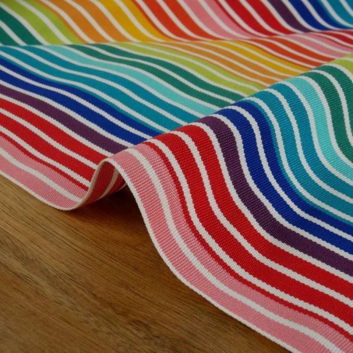 Tissu extérieur transat Dralon rayures - multicolore x 10 cm