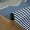 Tissu déperlant extérieur à rayures - bleu gris x 10 cm