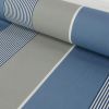 Tissu déperlant extérieur à rayures - bleu gris x 10 cm