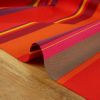 Tissu déperlant extérieur à rayures - rouge x 10 cm