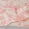 Tissu coton enduit toile de Jouy - rose x 10 cm