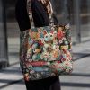 Tissu jacquard gobelin souvenirs japonais - multicolore x 10 cm