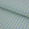 Tissu seersucker vichy carreaux - bleu et jaune x 10 cm