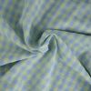 Tissu seersucker vichy carreaux - bleu et jaune x 10 cm
