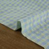 Tissu seersucker vichy carreaux - bleu et jaune x 10 cm