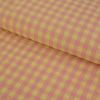 Tissu seersucker vichy carreaux - jaune et rose x 10 cm