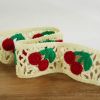 Galon crochet cerises 50 mm x 10 cm