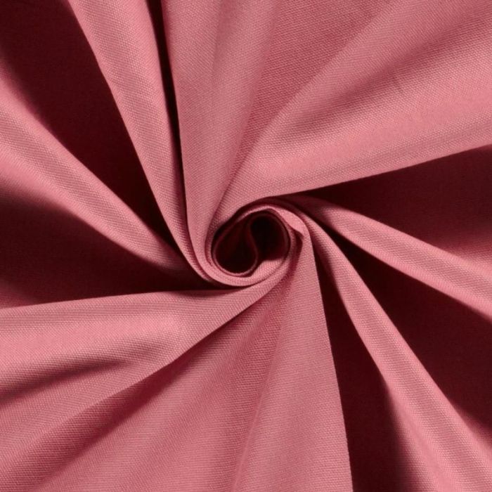 Tissu coton demi-natté canvas uni - rose thé x 10 cm