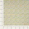 Tissu voile coton motifs citrons - écru x 10 cm