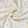 Tissu coton plumetis citrons - écru x 10 cm