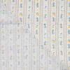 Tissu coton plumetis rayures citrons - écru x 10 cm