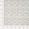 Tissu coton plumetis rayures citrons - écru x 10 cm