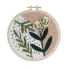 Kit broderie punch needle avec tambour - Fleurs