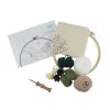 Kit broderie punch needle avec tambour - Fleurs