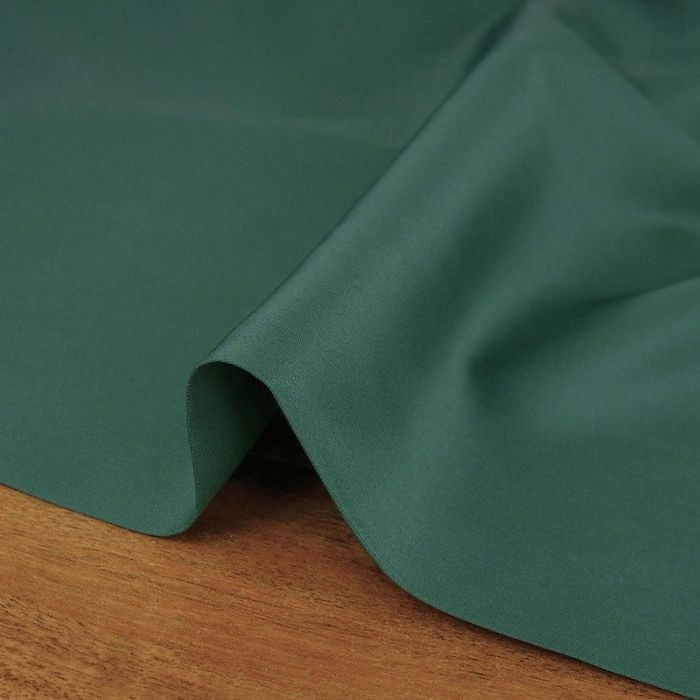 Tissu satin coton uni oeko-tex - eucalyptus x 10 cm