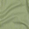 Tissu popeline coton à rayures - vert olive x 10 cm