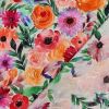 Tissu viscose bouquet de fleurs - multicolore x 10 cm