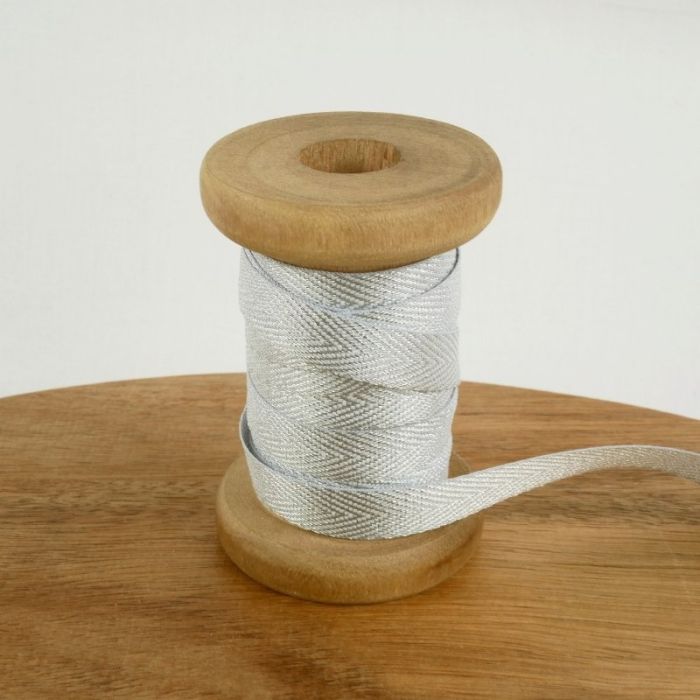 Ruban sergé métallisé 11 mm x 10 cm
