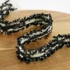 Galon double franges fantaisie 30 mmx 10 cm