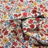 Tissu batiste de coton à fleurs - rouge carmin x 10 cm