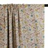 Tissu batiste coton fleurs - rose pale x 10 cm