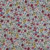 Tissu batiste coton fleurs anglaises - rouges x 10 cm