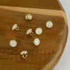 Bouton de bottine à paillettes - blanc x1
