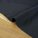 Tissu crêpe stretch polyester uni - gris anthracite x 10 cm