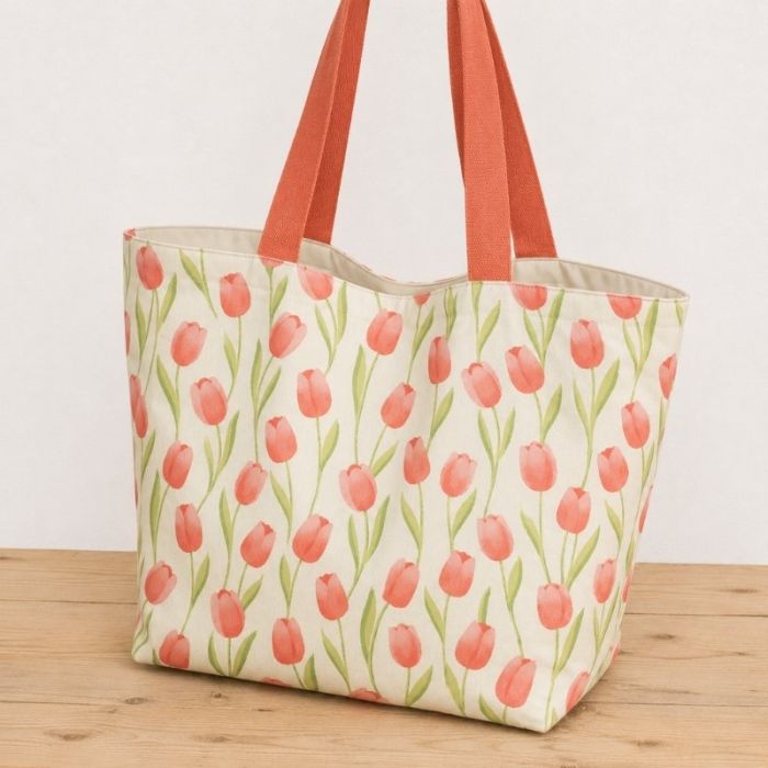 Kit couture Tote Bag à motifs tulipes