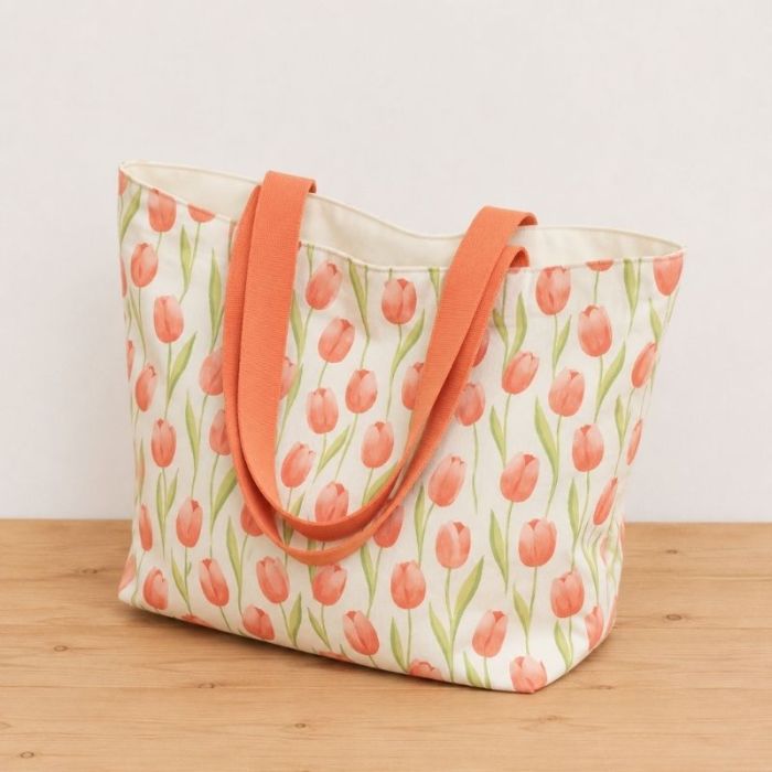 Kit couture Tote Bag à motifs tulipes